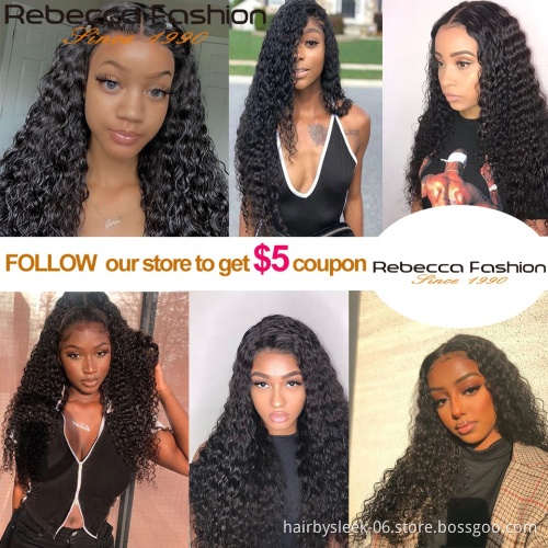Rebecca 15A grade High Quality Deep Wave vendors for virgin hair Best human hair bundles 100% virgin human hair extension